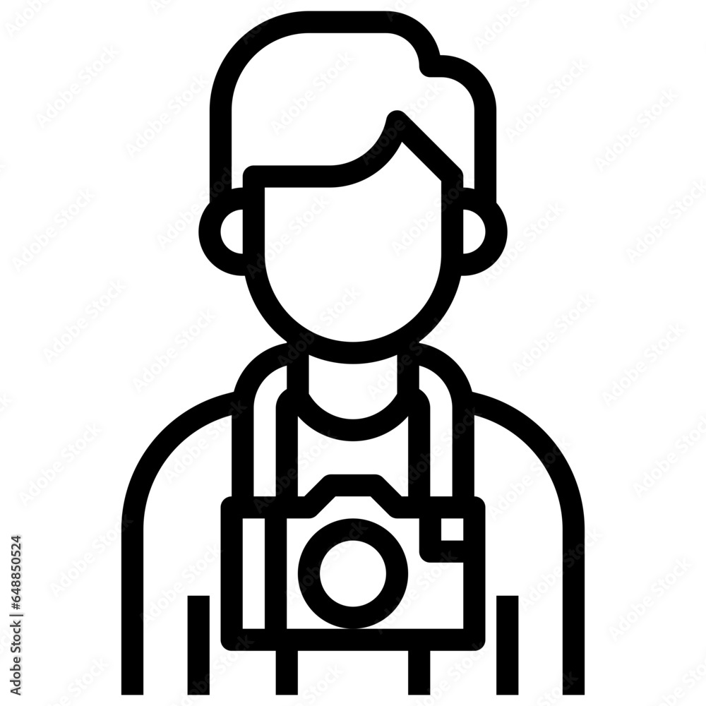 PHOTOGRAPHER filled outline icon,linear,outline,graphic,illustration PHOTOGRAPHER filled outline icon,linear,outline,graphic,illustration