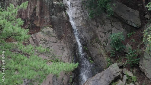 valley view of Bukhansan National Park filled with water after rain photo