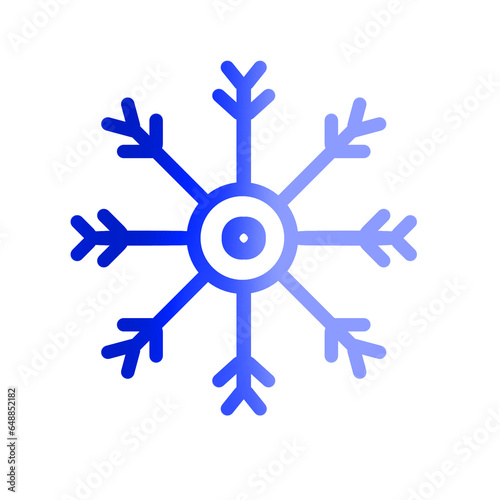 Colorful blue snowflake vector icon, art, illustration, design, vector