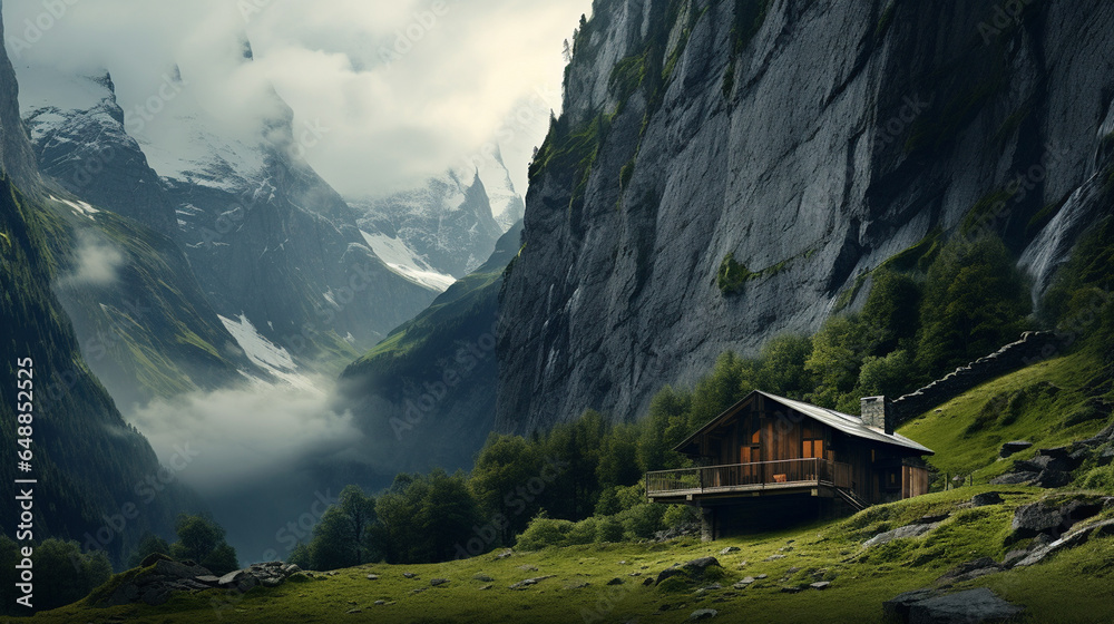 Small house in the mountains. A place of rest and relaxation