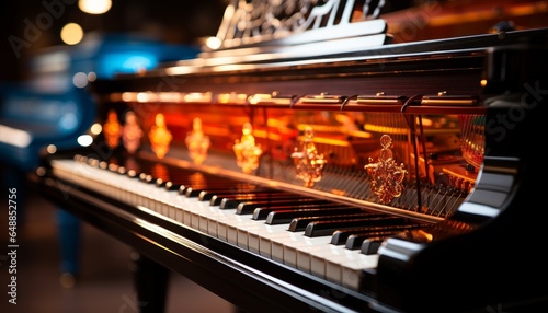 a closeup photo of a Piano