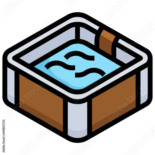 JACUZZI filled outline icon,linear,outline,graphic,illustration