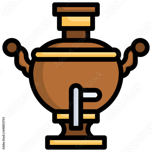 SAMOVAR filled outline icon,linear,outline,graphic,illustration