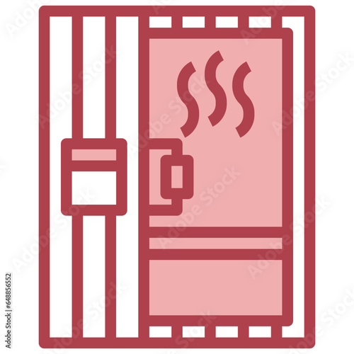 INFRARED SAUNA filled outline icon,linear,outline,graphic,illustration