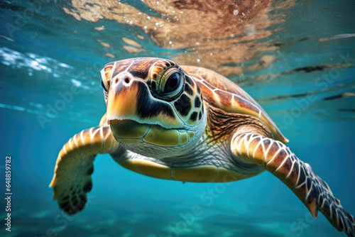 sea turtle swimming underwater © Kien