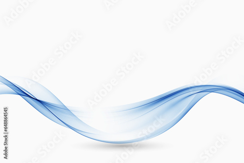 Blue transparent flow of wavy lines,abstract wave background.