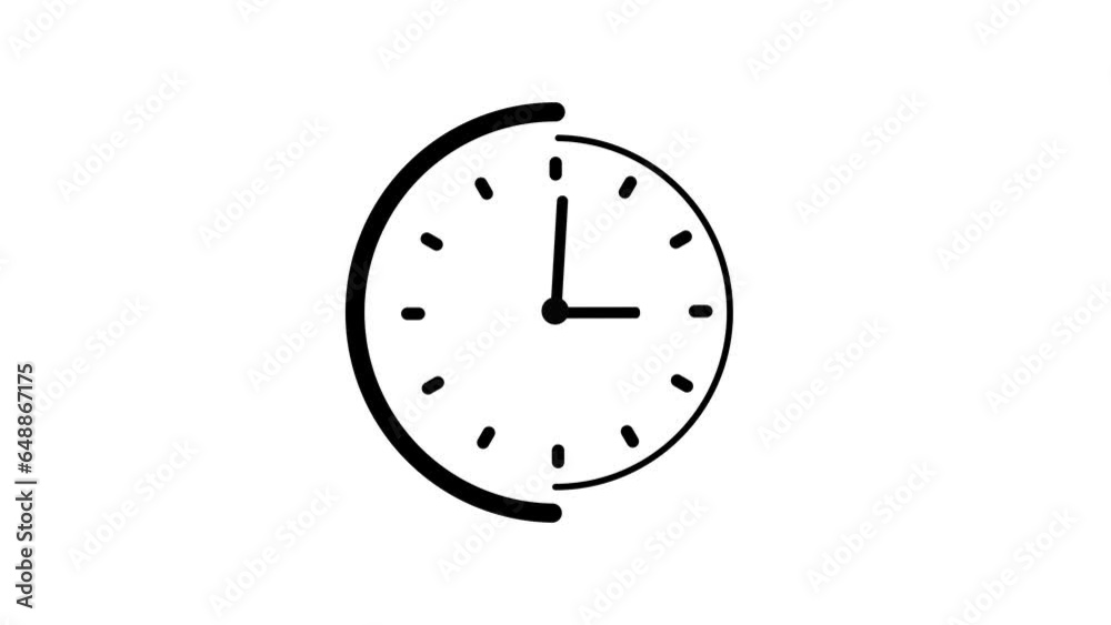Animated Clock Counting Down Fast Speed 24 Hours a Day. Clock with moving arrows. with 360 rotation Animated Clock Counting Down Fast Speed 24 Hours a Day. Clock with moving arrows. with 360 rotation