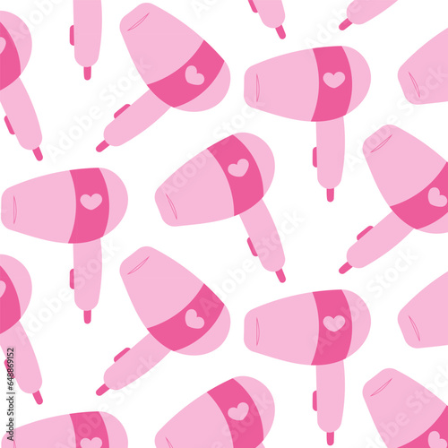 hair dryer pink heart barbicore doll play