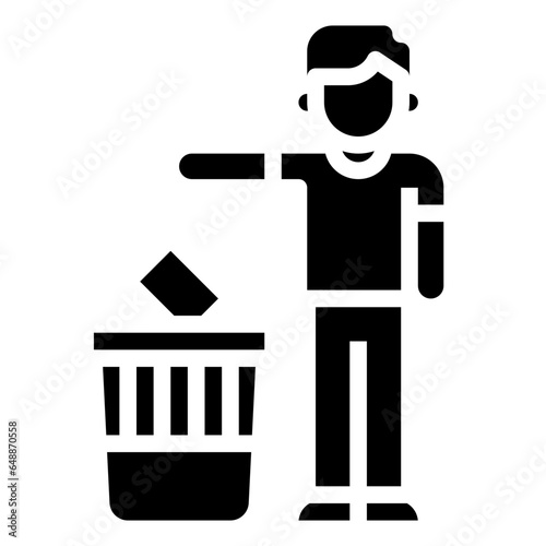 DISPOSE OF RUBBISH filled outline icon,linear,outline,graphic,illustration