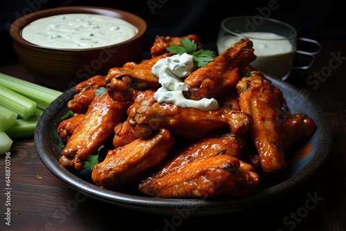 Hot Wings with Blue Cheese Dressing