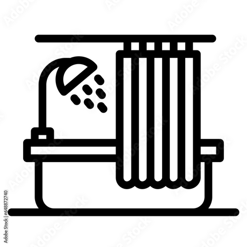 bathtub vector icons