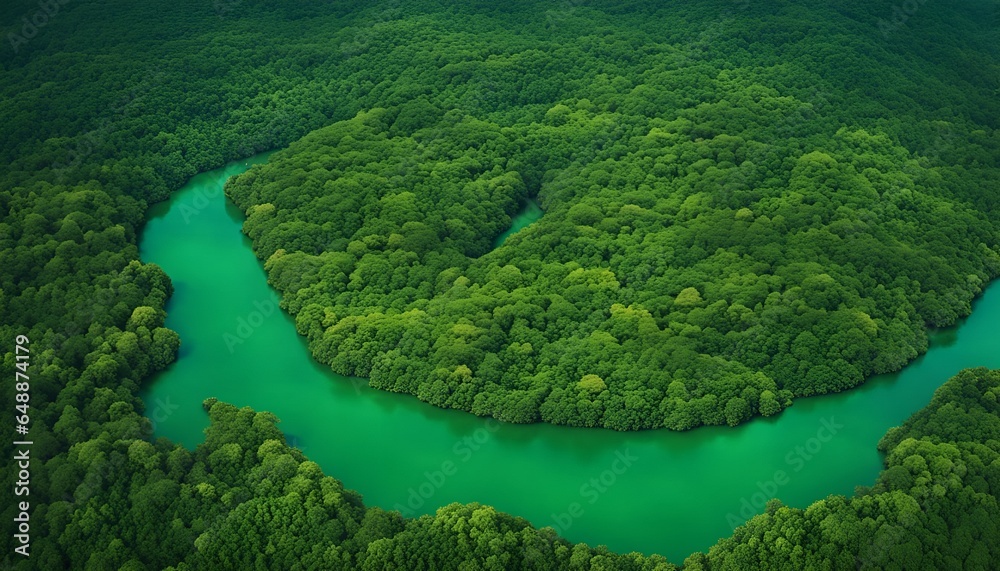bird's-eye view of forest 