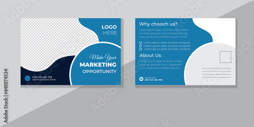 


Vector postcard  template design, modern business postcard template, abstract business postcard and creative design.