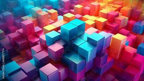 Vibrant Abstract Cube Background
