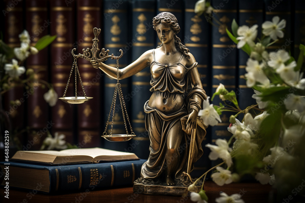 Golden scales of justice on the background Justice concept Generative ai picture design Golden scales of justice on the background Justice concept Generative ai picture design