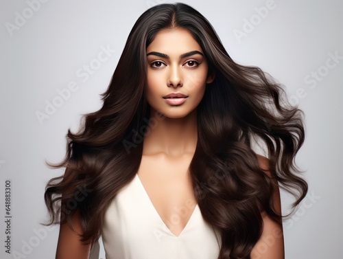 Charismatic Indian Beauty Promoting Hair Care Line in Beauty Ad