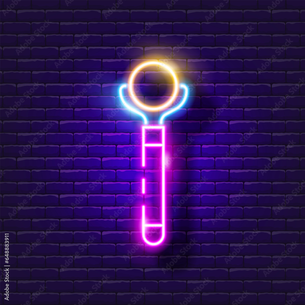 Roller Facial massager neon icon. Beauty and youth concept Roller Facial massager neon icon. Beauty and youth concept