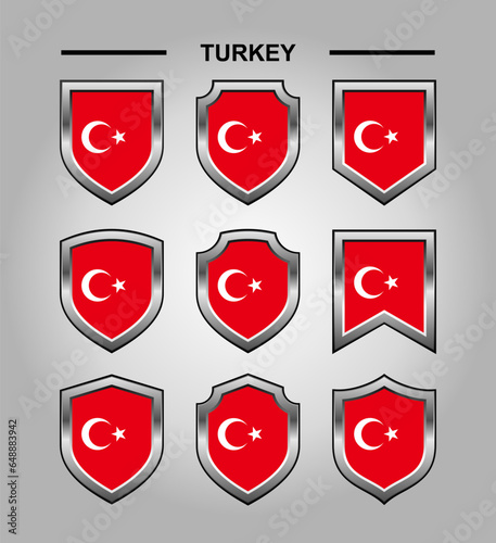 Free Download Turkey National Emblems Flag and Luxury Shield - GFXLoad