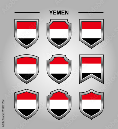 Free Download Yemen National Emblems Flag and Luxury Shield - GFXLoad