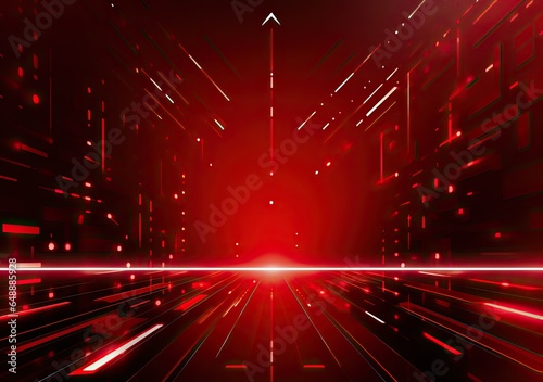 Abstract technological red background