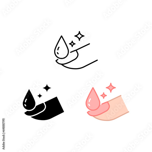 nail care icon in different style, solid, outline, filled line style. lacquer up, manicure for beauty concept. Nail polish remover. Vector illustration. design on white background. EPS 10