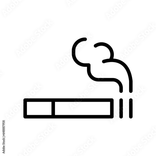 smoking icon line style. Cigarette for smoke area ban logo. tobacco and cigar is allowed zone warning. Vector illustration. design on white background. EPS 10