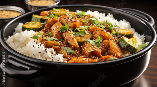 rice with chicken, attractive, engaging, HD wallpaper, background Photo