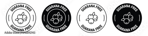 Guarana free rounded vector symbol in black color