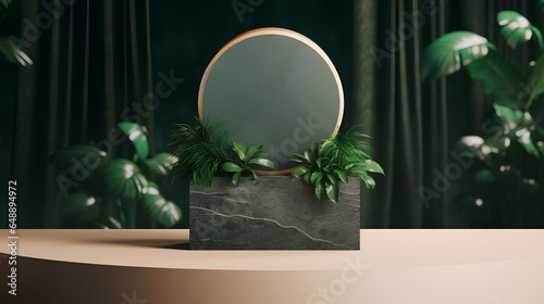 product design podium 3d render ai generated