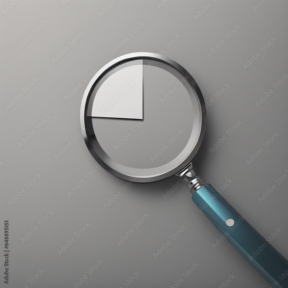 Magnifying glass with white background generated.Ai