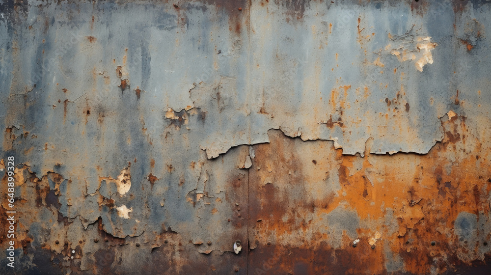Texture of rusted metal, showcasing its weathered and aged surface Texture of rusted metal, showcasing its weathered and aged surface