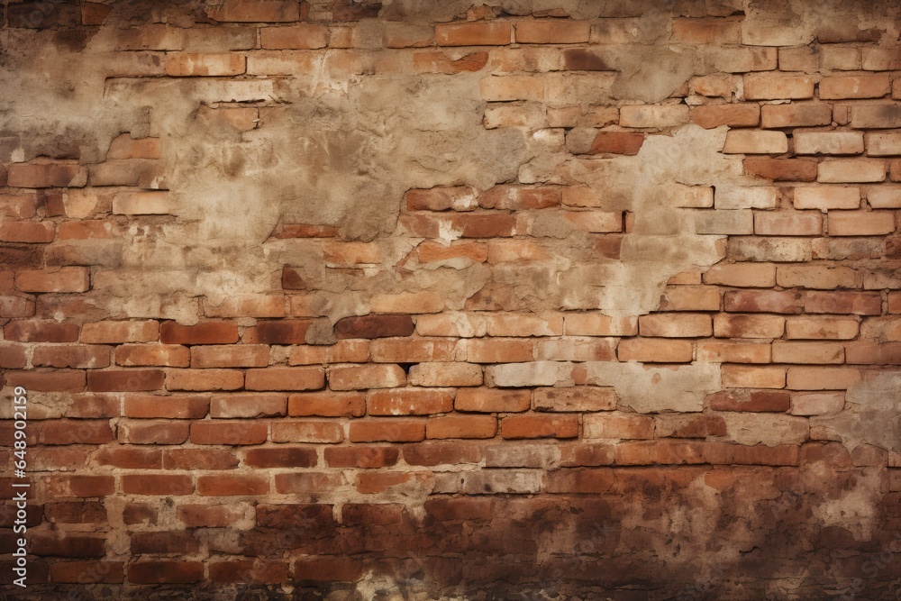 weathered charm of an ancient brick wall, Generative AI weathered charm of an ancient brick wall, Generative AI