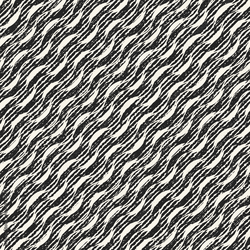 Monochrome Wood Grain Textured Wavy Pattern Monochrome Wood Grain Textured Wavy Pattern