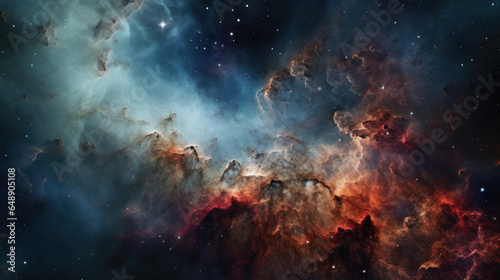 Beauty of a distant nebula within our galaxy, showcasing the wonders of deep space.. Generative AI.