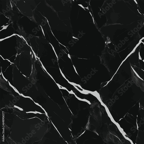 Black and white vector marble texture for tile wallpaper, luxurious background.