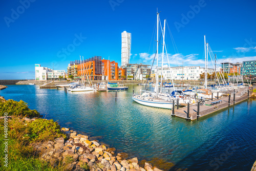 Bild auf Leinwand City of Malmo waterfront skyline architecture view