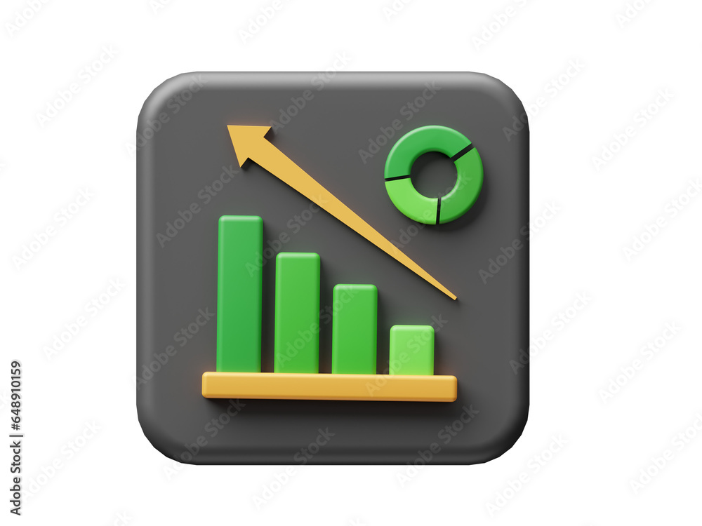 3d growth graph, illustration of business growth, increasing profits, stock market 3d growth graph, illustration of business growth, increasing profits, stock market