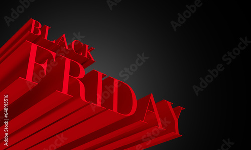 Promotioanal black friday text on red background