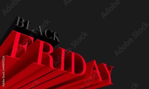 Promotioanal black friday text on red background