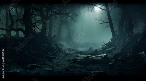 spooky halloween night forest © Rax Qiu