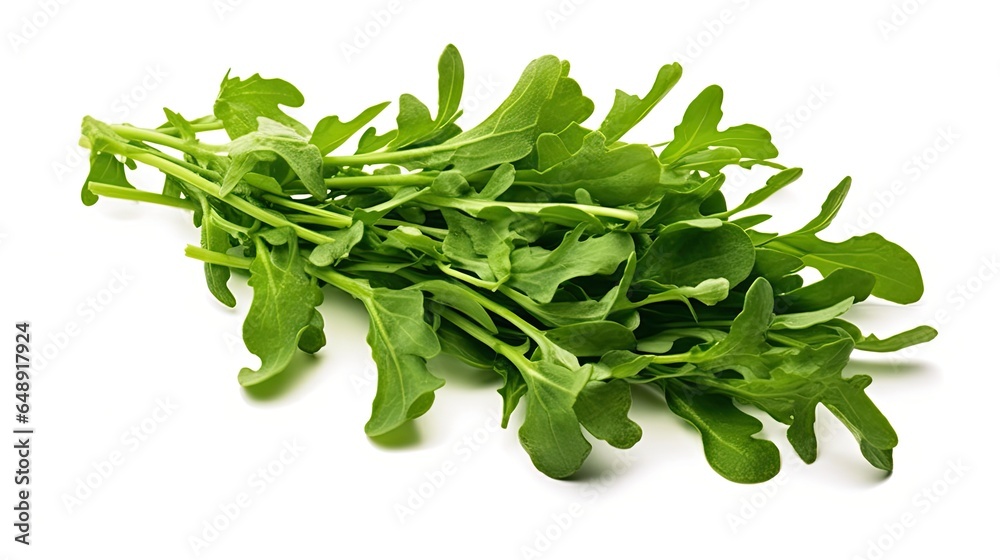 Arugula Eruca vesicaria subsp.sativa on White background, HD Arugula Eruca vesicaria subsp.sativa on White background, HD