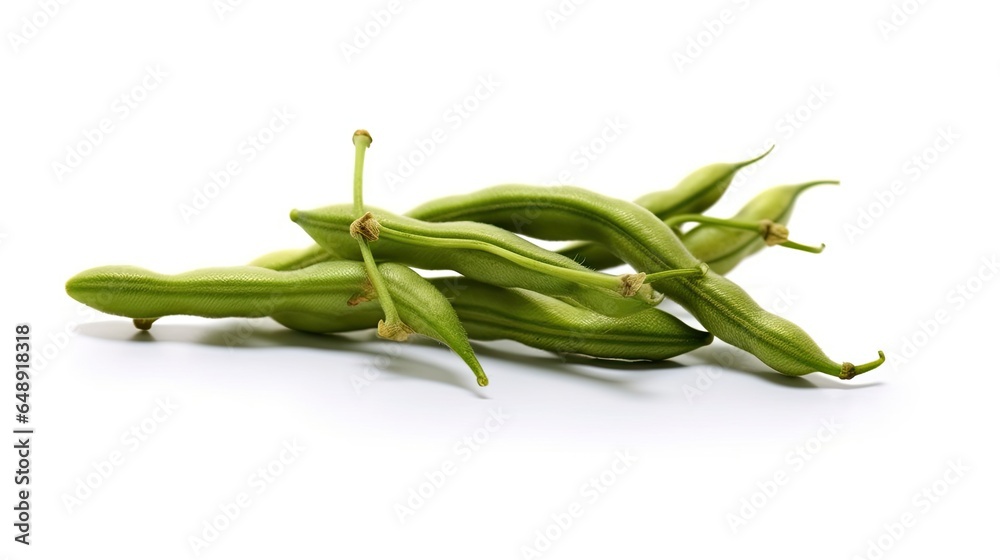 Green bean Phaseolus vulgaris on White background, HD Green bean Phaseolus vulgaris on White background, HD