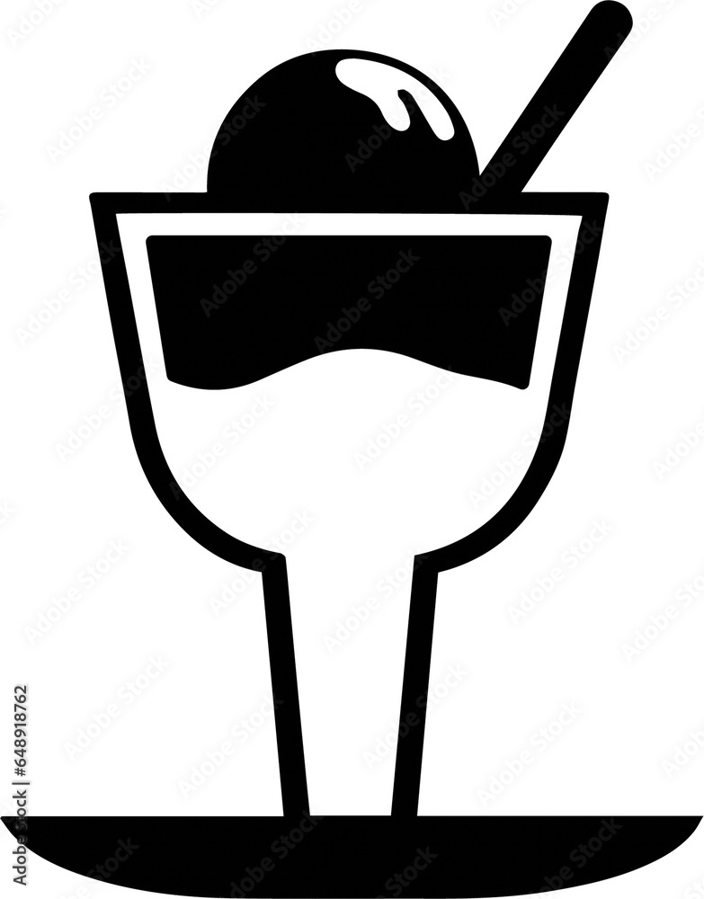 Affogato Illustration Transparent Background PNG Affogato Illustration Transparent Background PNG