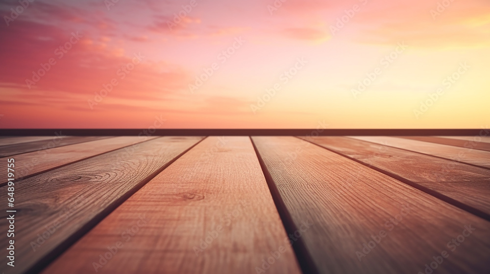 Wooden Floor Surface - Light Sky with a Natural Wooden Floor Surface - Light Sky with a Natural