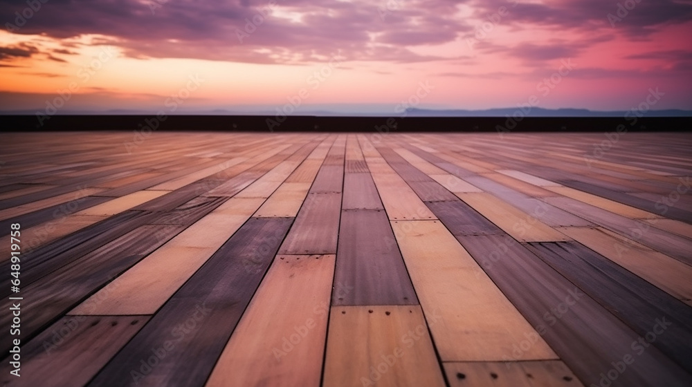 Wooden Floor Surface - Light Sky with a Natural
