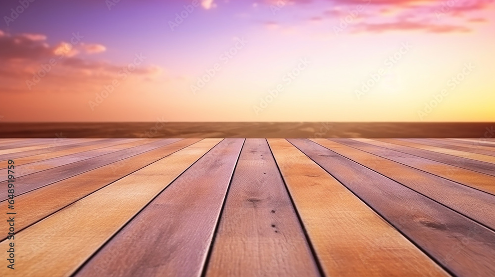 Wooden Floor Surface - Light Sky with a Natural Wooden Floor Surface - Light Sky with a Natural