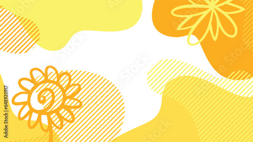 white and yellow dynamic fluid shapes abstract background
