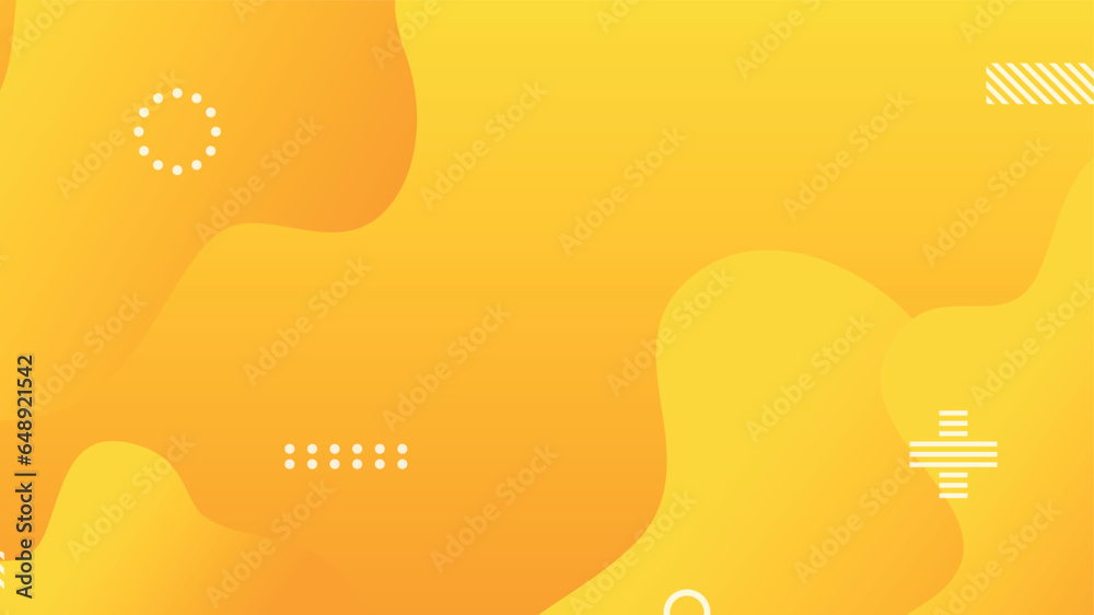 yellow gradient dynamic fluid shapes abstract background