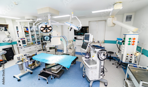 Surgery professional medical ward. Emergency modern hospital room.