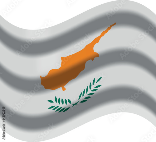 cyprus flag with wind icon